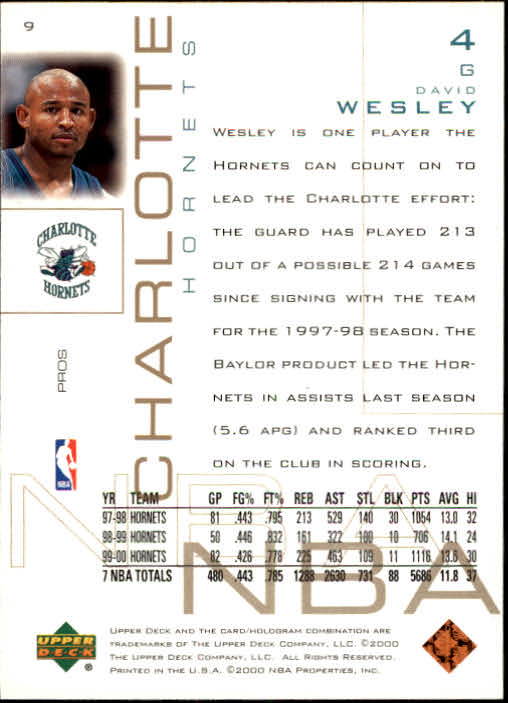 2000/2001 Pros and Prospects (Upper Deck) Basketball - Picture 19 of 221