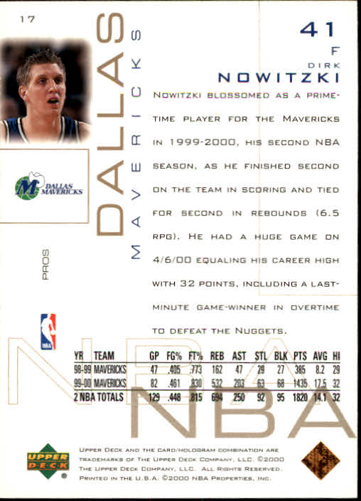 2000/2001 Pros and Prospects (Upper Deck) Basketball - Picture 35 of 221