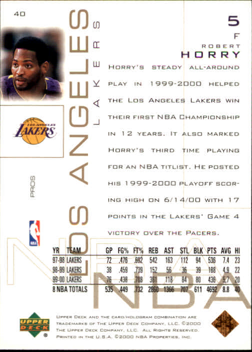2000/2001 Pros and Prospects (Upper Deck) Basketball - Picture 79 of 221