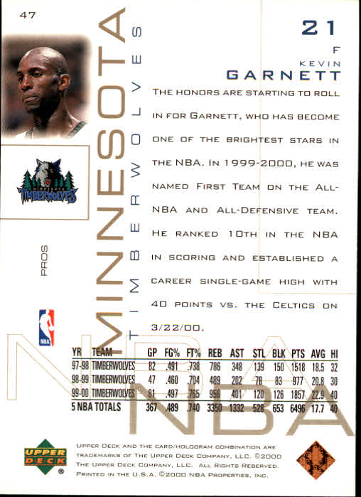 2000/2001 Pros and Prospects (Upper Deck) Basketball - Picture 93 of 221