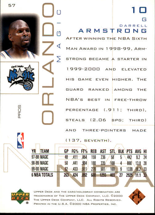2000/2001 Pros and Prospects (Upper Deck) Basketball - Picture 113 of 221