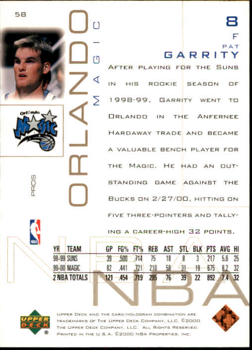 2000/2001 Pros and Prospects (Upper Deck) Basketball - Picture 115 of 221