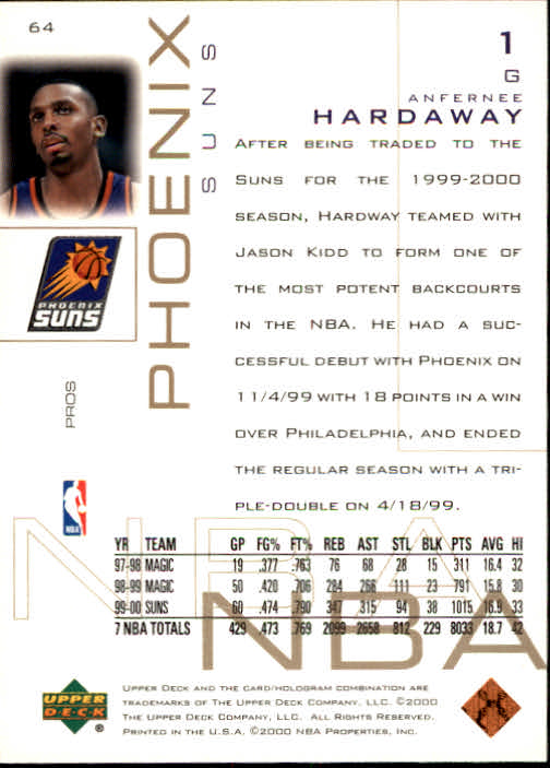 2000/2001 Pros and Prospects (Upper Deck) Basketball - Picture 127 of 221
