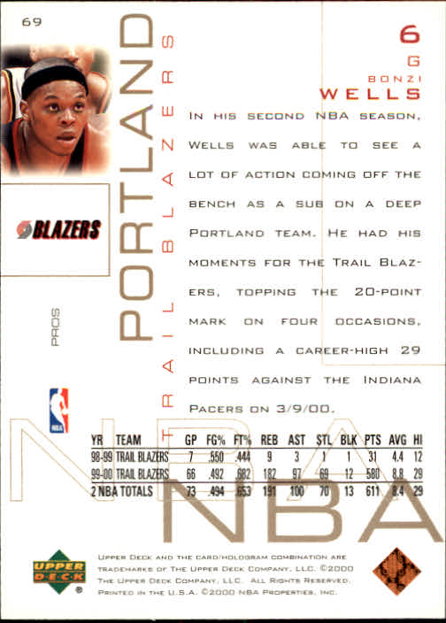2000/2001 Pros and Prospects (Upper Deck) Basketball - Picture 137 of 221