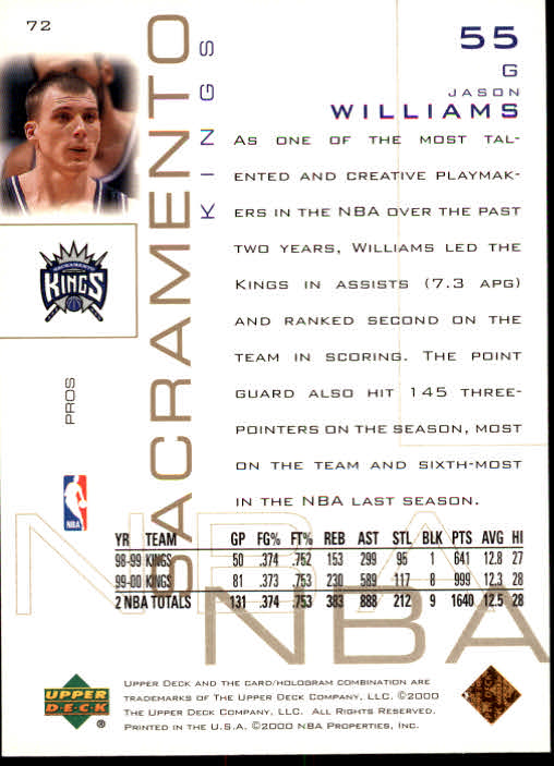 2000/2001 Pros and Prospects (Upper Deck) Basketball - Picture 141 of 221