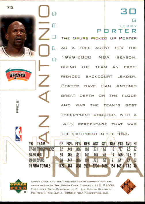 2000/2001 Pros and Prospects (Upper Deck) Basketball - Picture 147 of 221