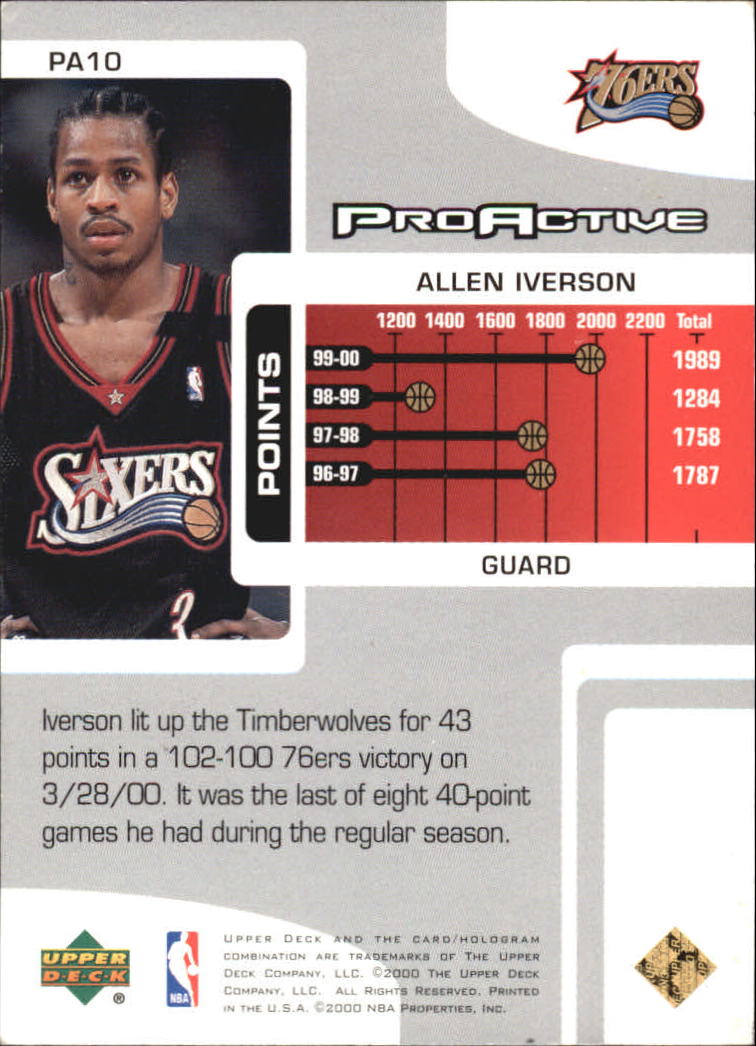 2000/2001 Pros and Prospects (Upper Deck) Basketball - Picture 195 of 221
