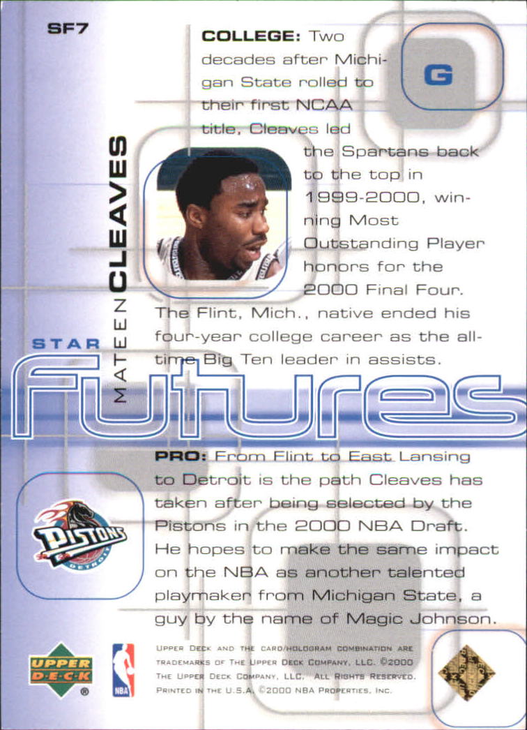 2000/2001 Pros and Prospects (Upper Deck) Basketball - Picture 219 of 221