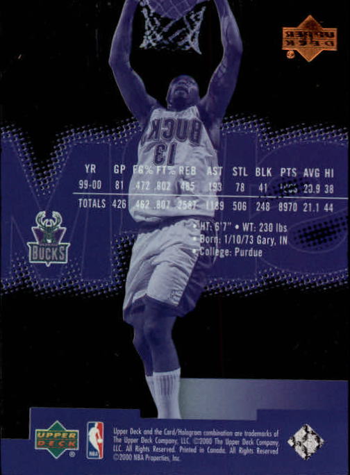 2000/2001 Slam (Upper Deck) Basketball - Picture 41 of 120