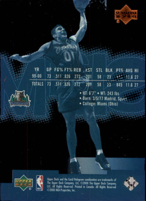 2000/2001 Slam (Upper Deck) Basketball - Picture 45 of 120