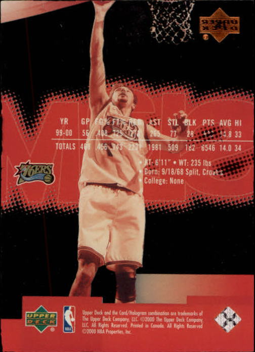 2000/2001 Slam (Upper Deck) Basketball - Picture 61 of 120