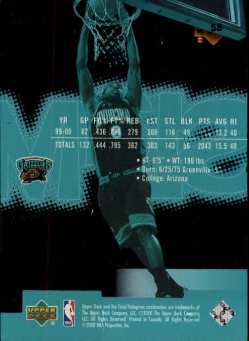 2000/2001 Slam (Upper Deck) Basketball - Picture 85 of 120