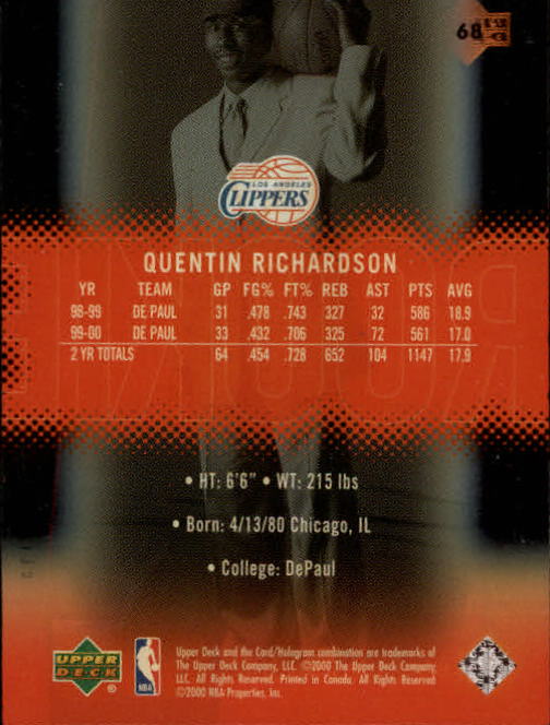 2000/2001 Slam (Upper Deck) Basketball - Picture 94 of 120