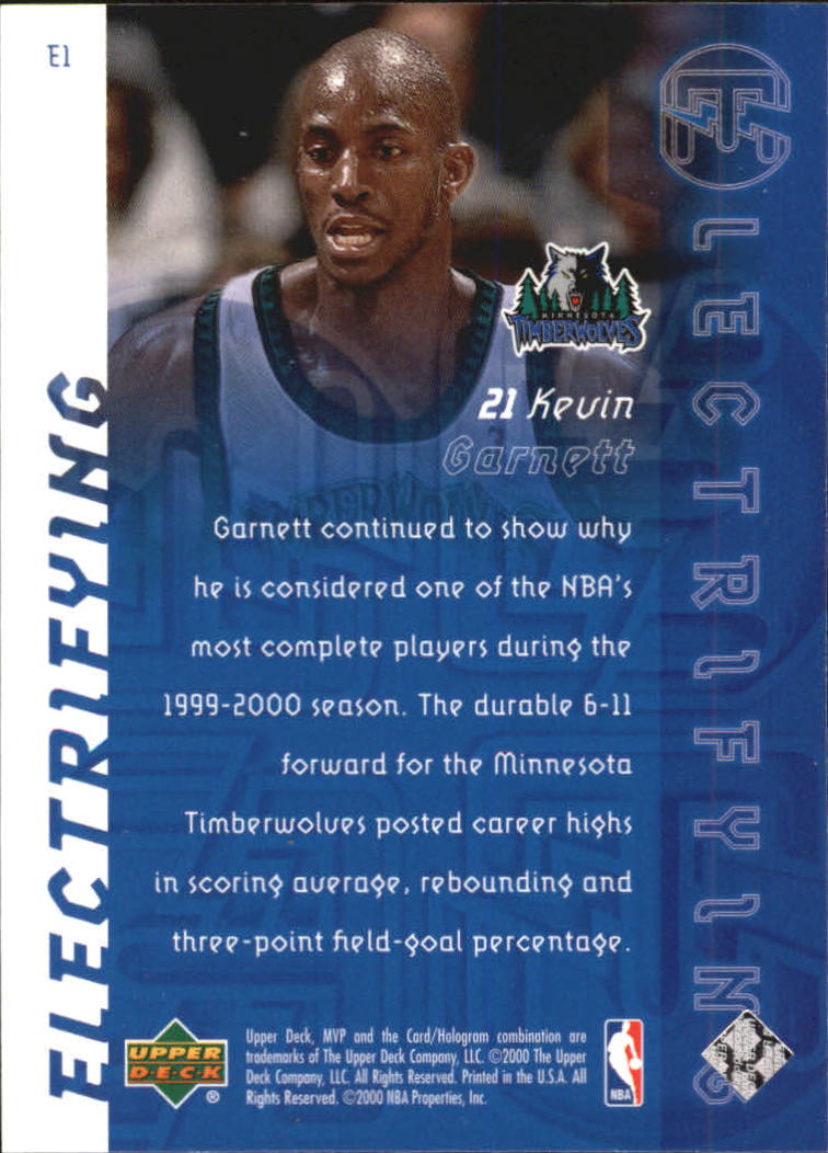 2000/2001 MVP (Upper Deck) Basketball Part 2 Insert and Parallel Cards - Picture 7 of 79