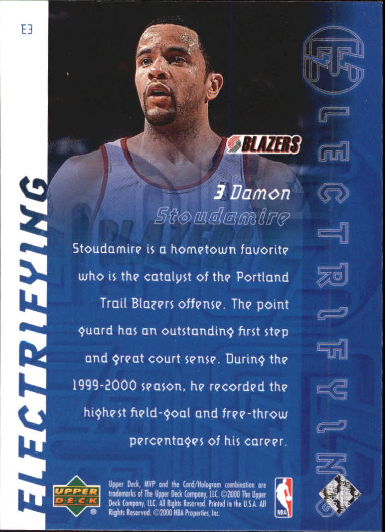2000/2001 MVP (Upper Deck) Basketball Part 2 Insert and Parallel Cards - Picture 9 of 79