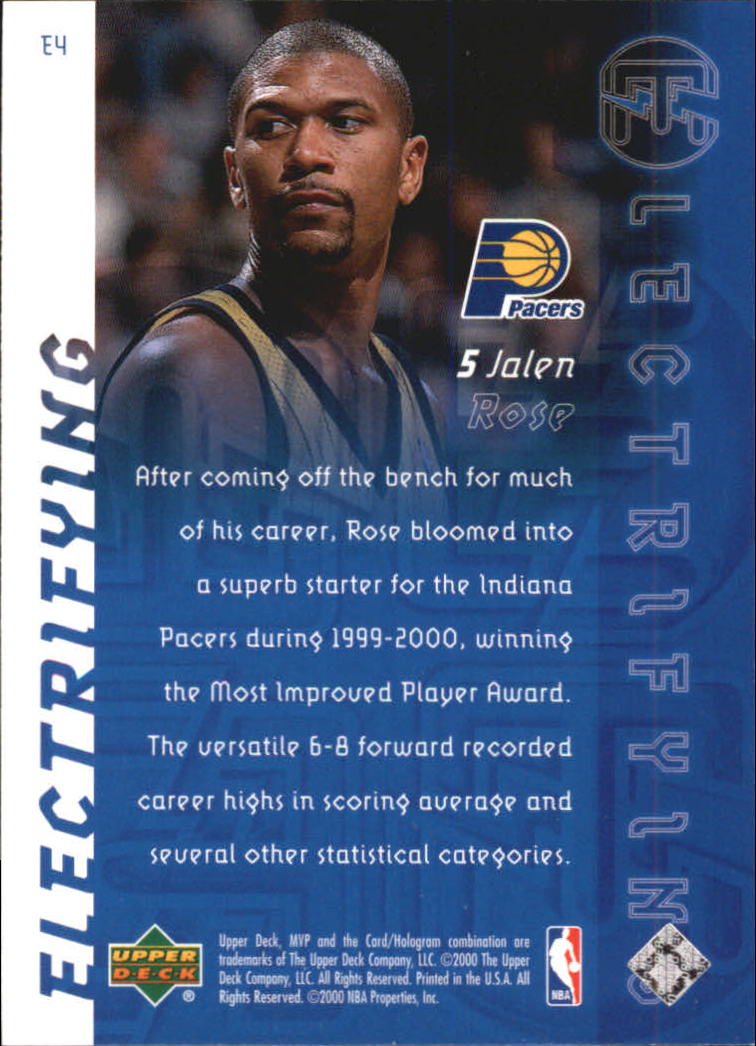 2000/2001 MVP (Upper Deck) Basketball Part 2 Insert and Parallel Cards - Picture 11 of 79