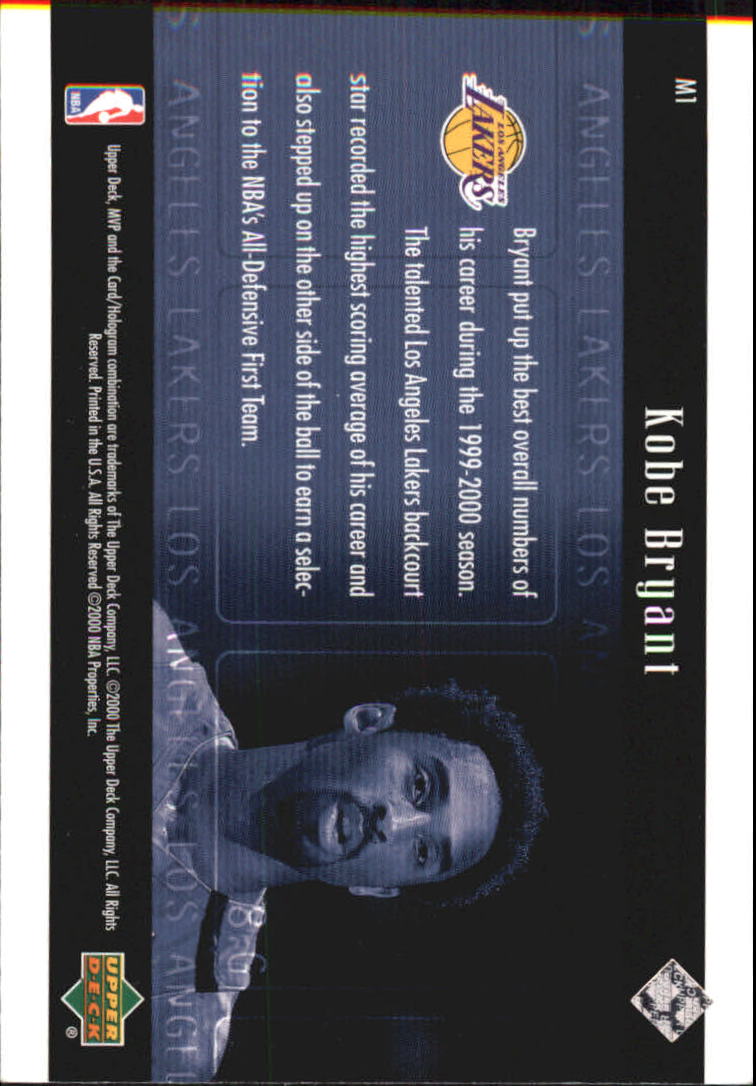 2000/2001 MVP (Upper Deck) Basketball Part 2 Insert and Parallel Cards - Picture 43 of 79