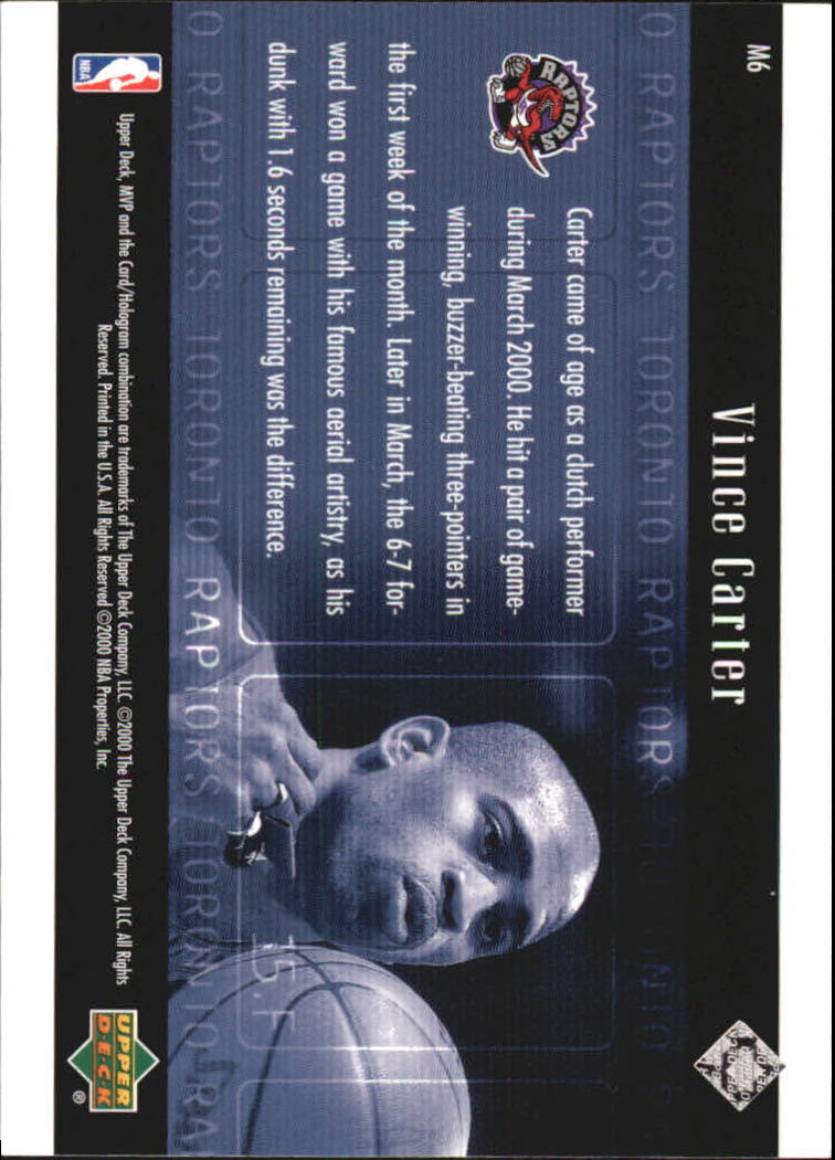 2000/2001 MVP (Upper Deck) Basketball Part 2 Insert and Parallel Cards - Picture 47 of 79