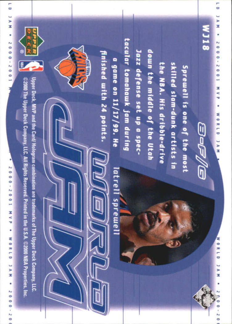 2000/2001 MVP (Upper Deck) Basketball Part 2 Insert and Parallel Cards - Picture 75 of 79
