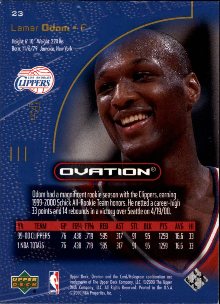 2000/2001 Ovation (Upper Deck) Basketball - Picture 47 of 179