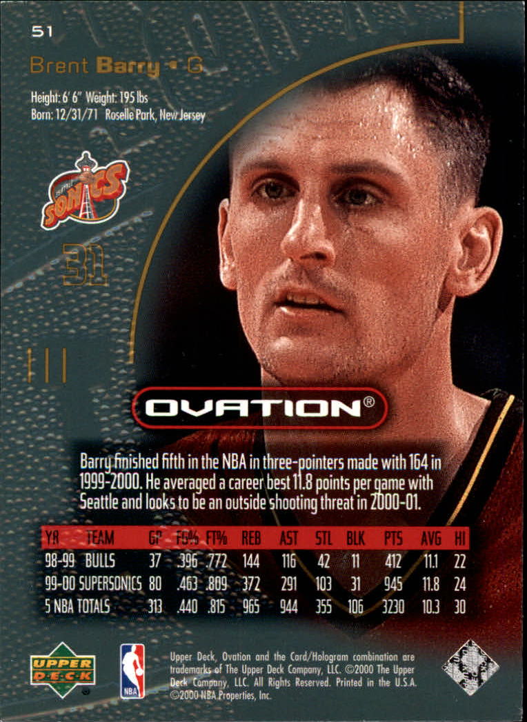 2000/2001 Ovation (Upper Deck) Basketball - Picture 103 of 179