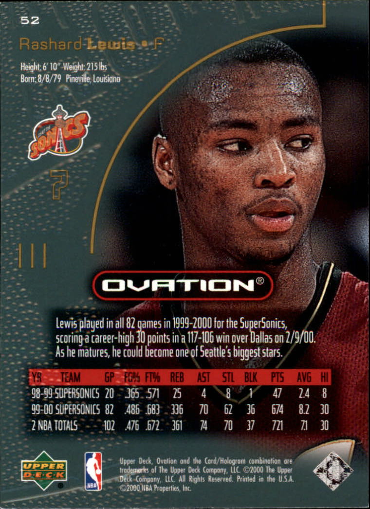 2000/2001 Ovation (Upper Deck) Basketball - Picture 105 of 179