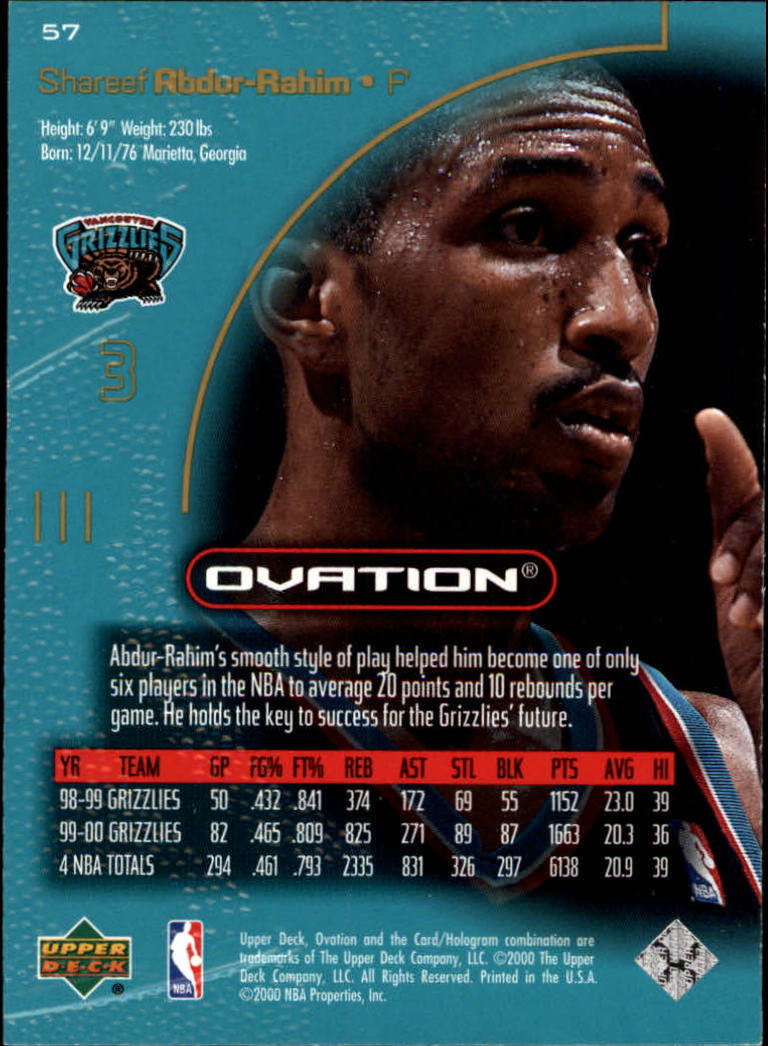 2000/2001 Ovation (Upper Deck) Basketball - Picture 115 of 179