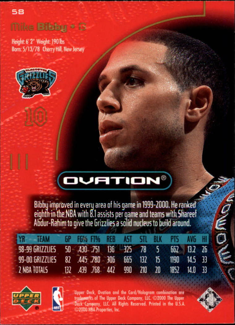 2000/2001 Ovation (Upper Deck) Basketball - Picture 117 of 179