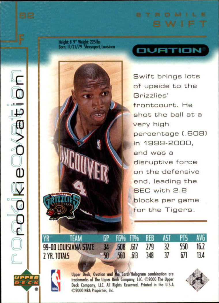 2000/2001 Ovation (Upper Deck) Basketball - Picture 123 of 179