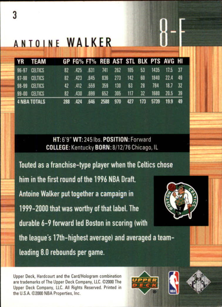 2000/2001 Hardcourt (Upper Deck) Basketball - Picture 7 of 134