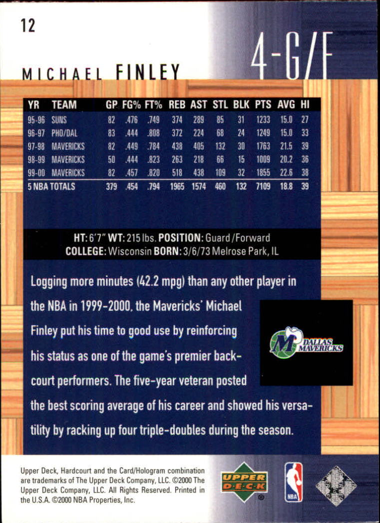 2000/2001 Hardcourt (Upper Deck) Basketball - Picture 23 of 134