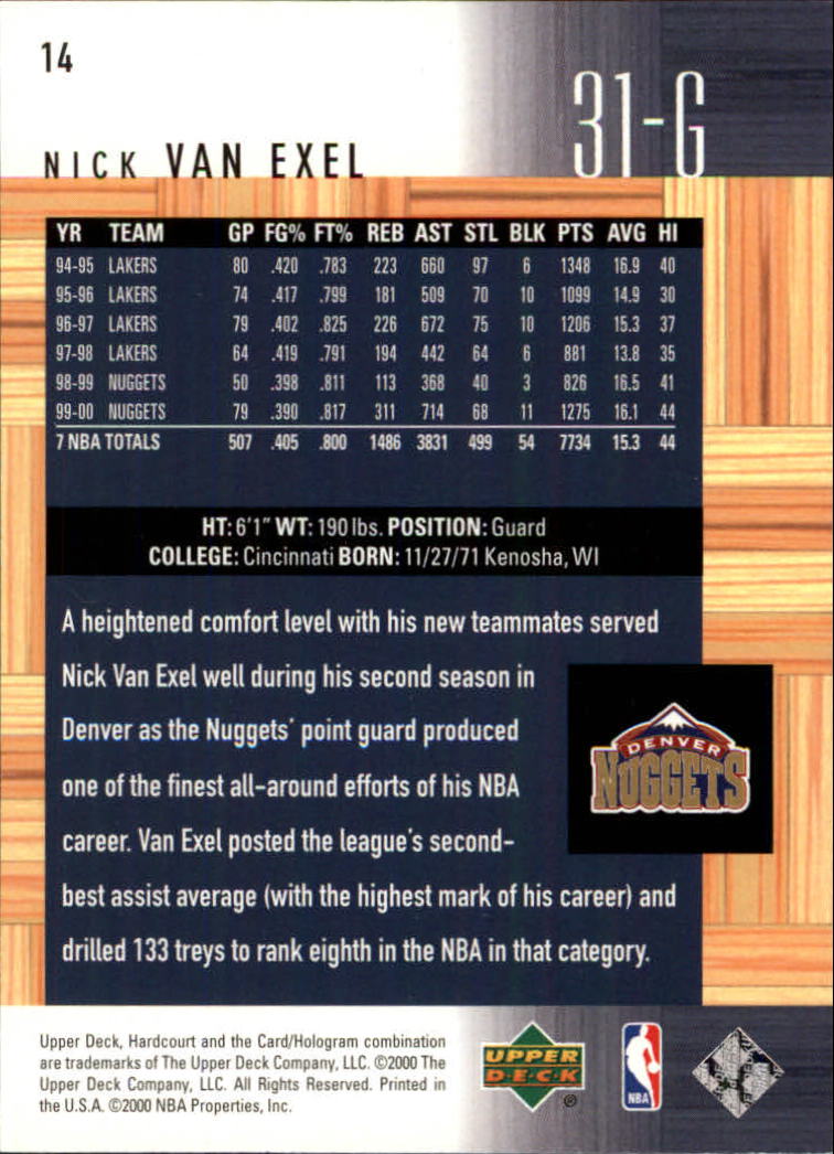 2000/2001 Hardcourt (Upper Deck) Basketball - Picture 27 of 134