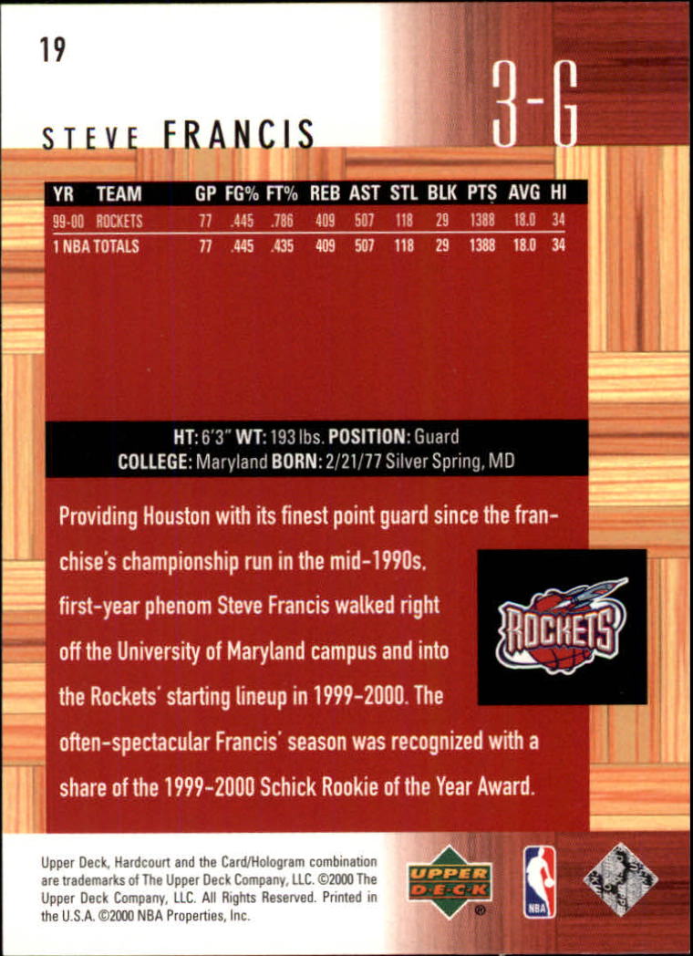 2000/2001 Hardcourt (Upper Deck) Basketball - Picture 37 of 134
