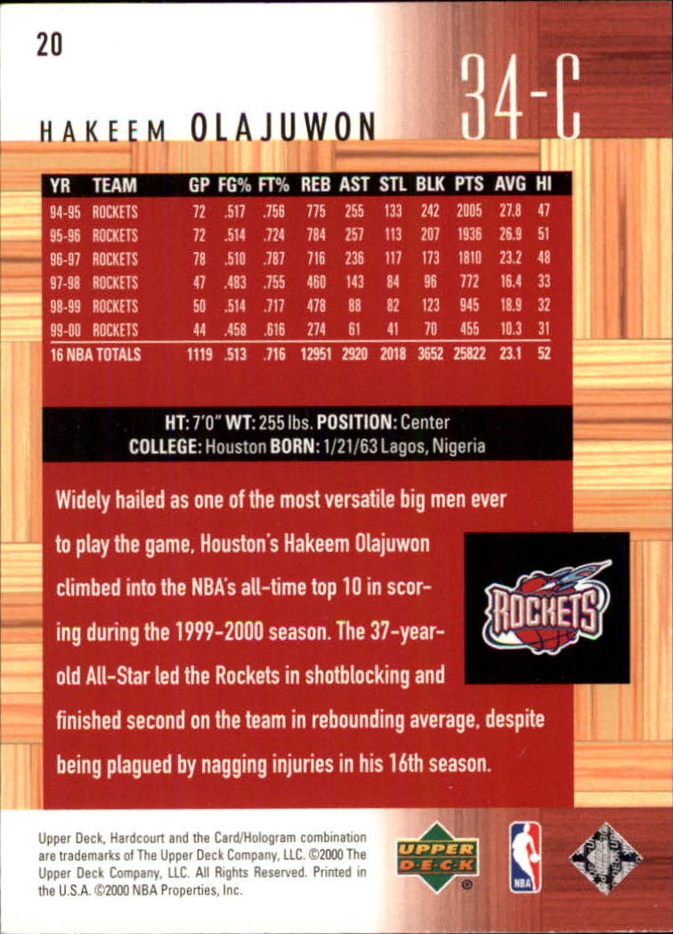 2000/2001 Hardcourt (Upper Deck) Basketball - Picture 39 of 134