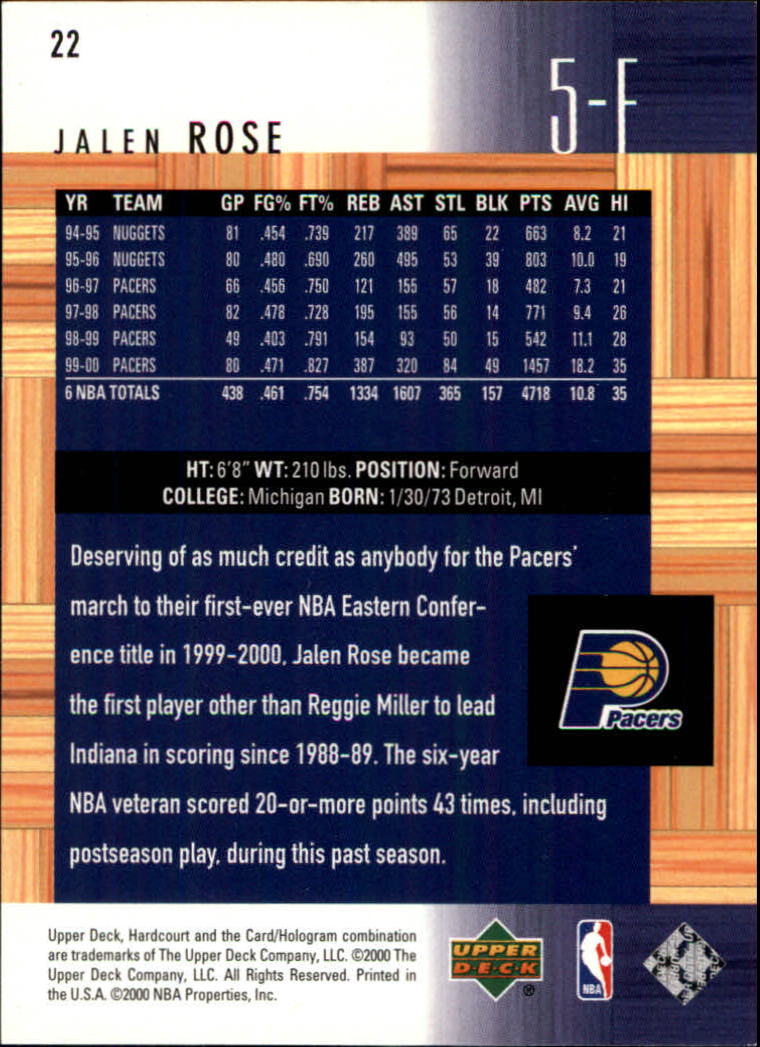 2000/2001 Hardcourt (Upper Deck) Basketball - Picture 43 of 134