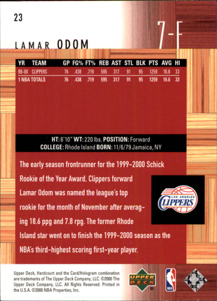 2000/2001 Hardcourt (Upper Deck) Basketball - Picture 45 of 134