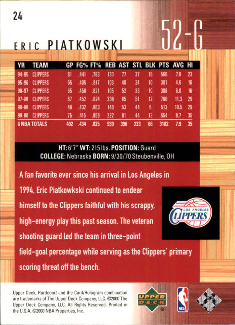 2000/2001 Hardcourt (Upper Deck) Basketball - Picture 47 of 134