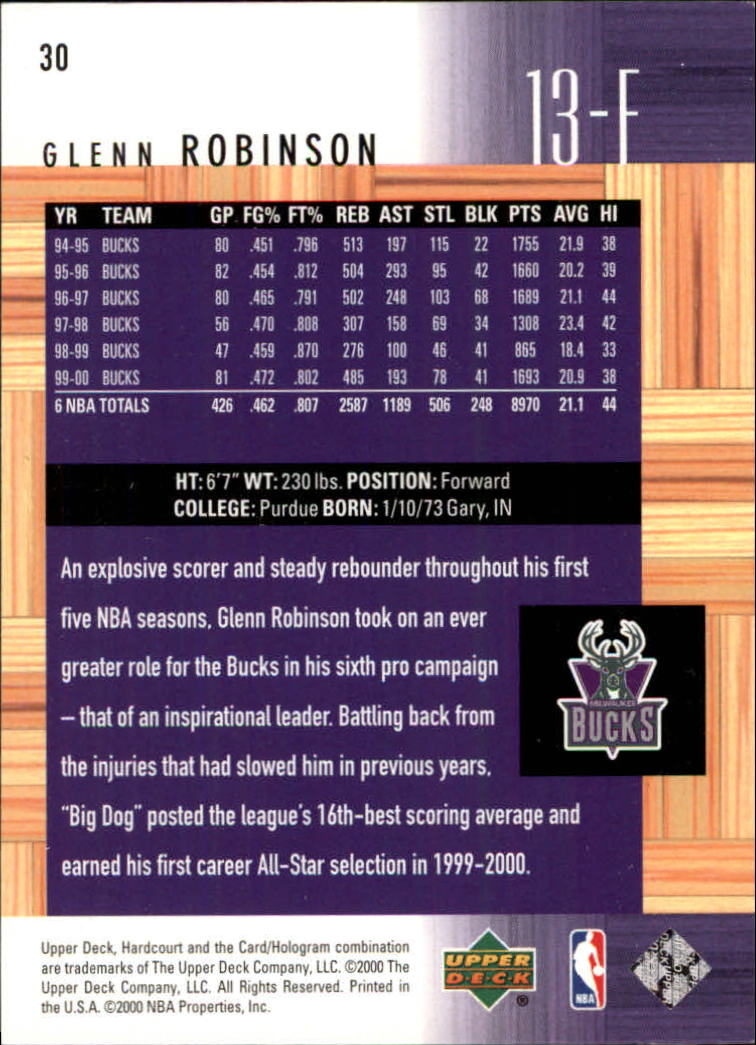 2000/2001 Hardcourt (Upper Deck) Basketball - Picture 57 of 134