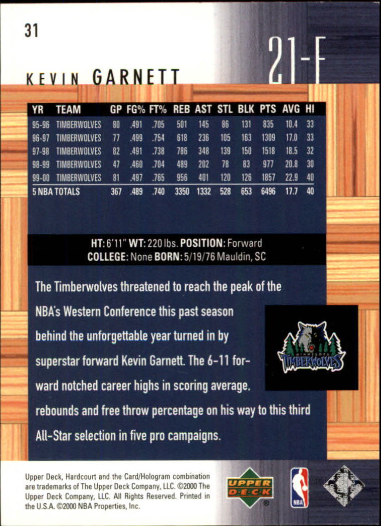 2000/2001 Hardcourt (Upper Deck) Basketball - Picture 59 of 134