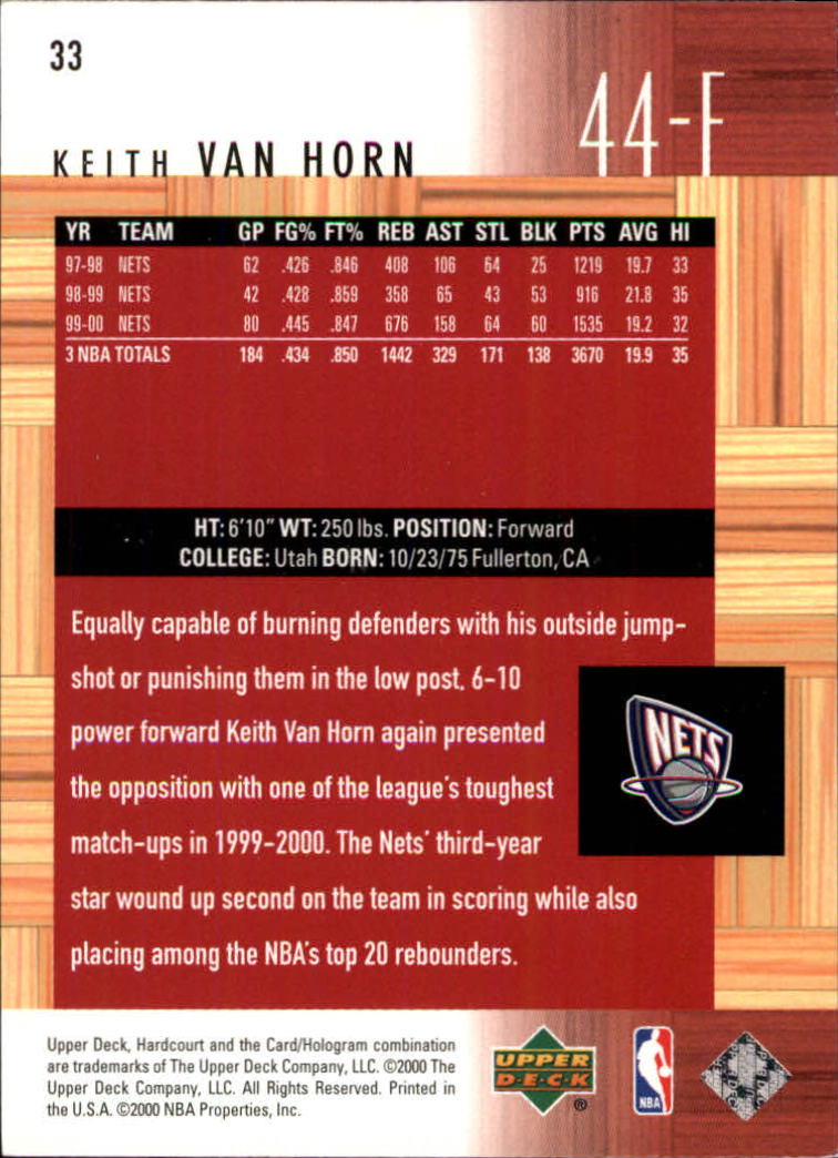 2000/2001 Hardcourt (Upper Deck) Basketball - Picture 63 of 134