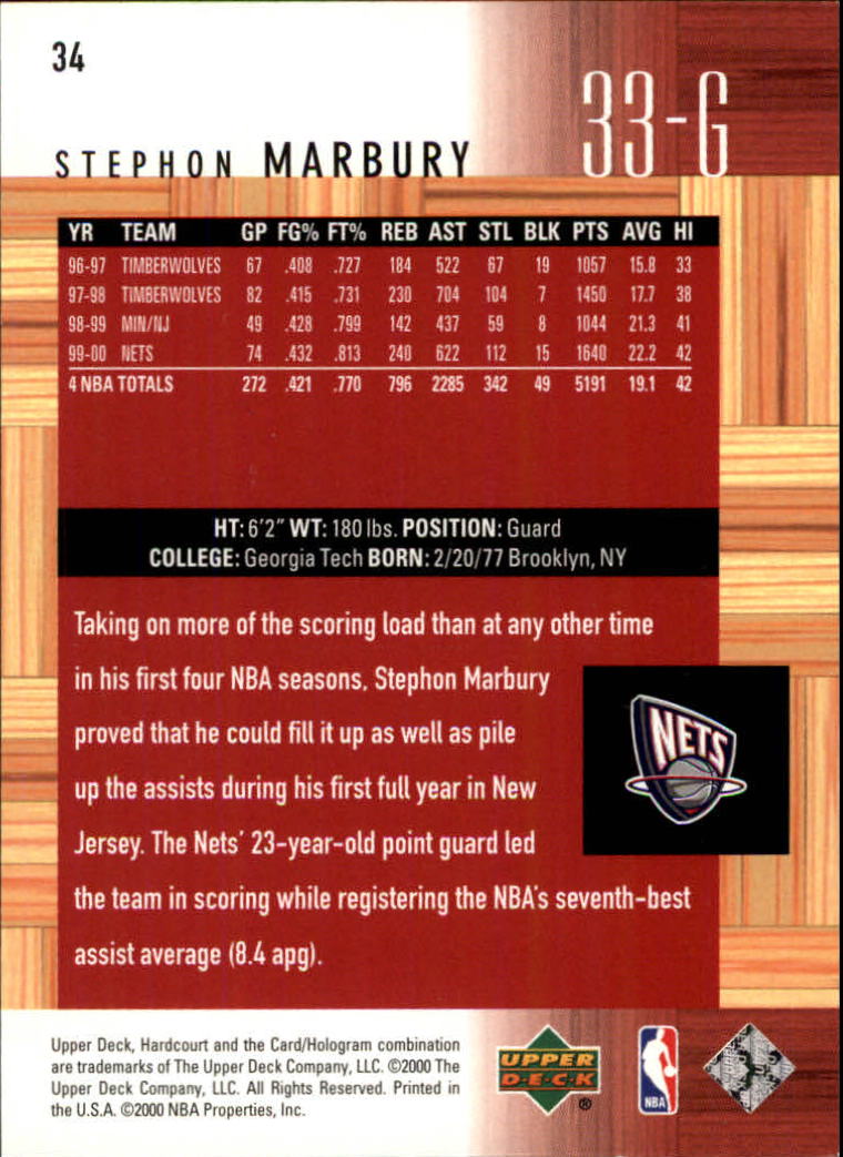 2000/2001 Hardcourt (Upper Deck) Basketball - Picture 65 of 134