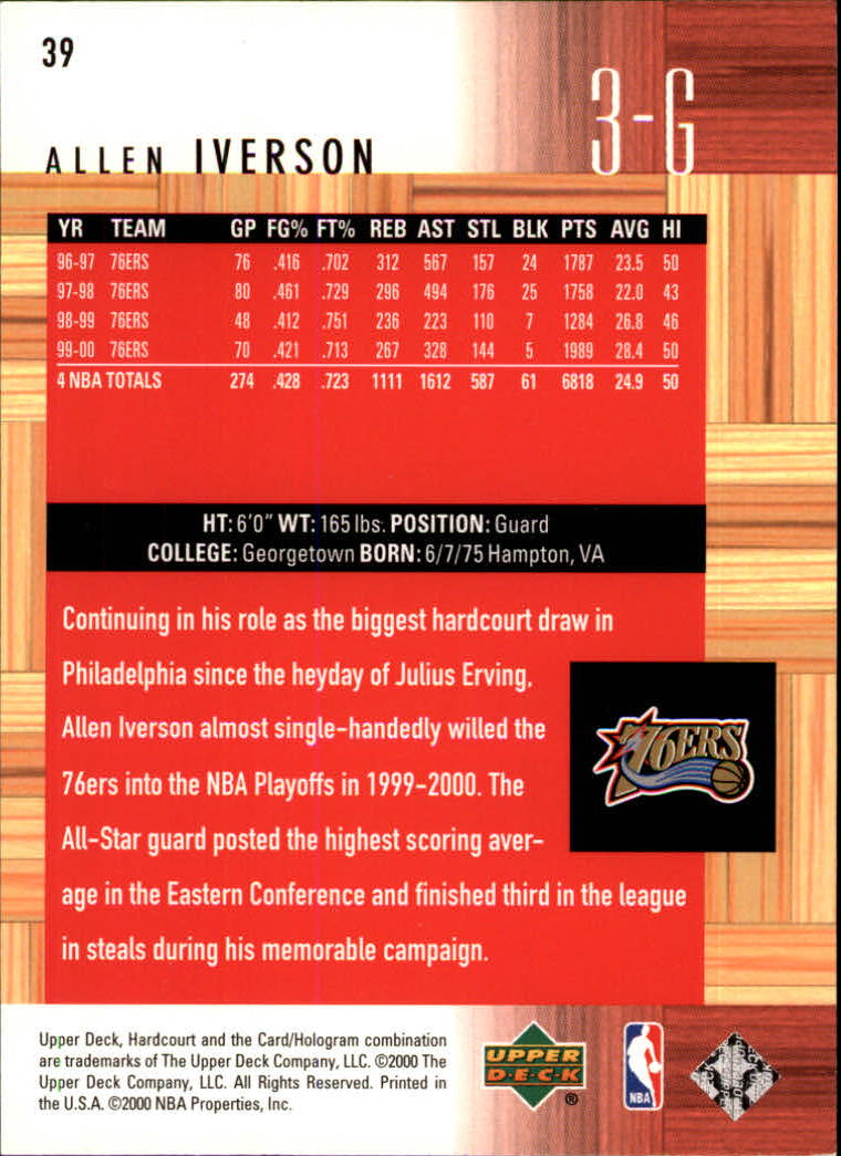 2000/2001 Hardcourt (Upper Deck) Basketball - Picture 75 of 134
