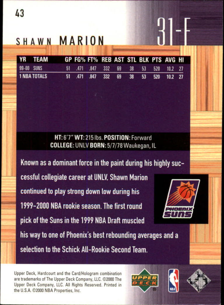2000/2001 Hardcourt (Upper Deck) Basketball - Picture 83 of 134