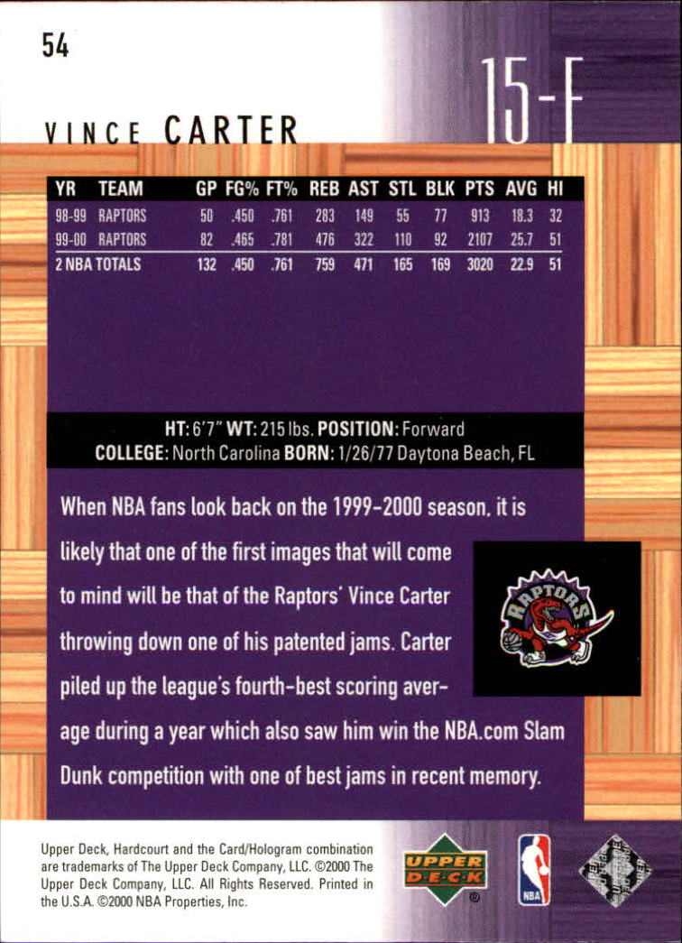 2000/2001 Hardcourt (Upper Deck) Basketball - Picture 103 of 134