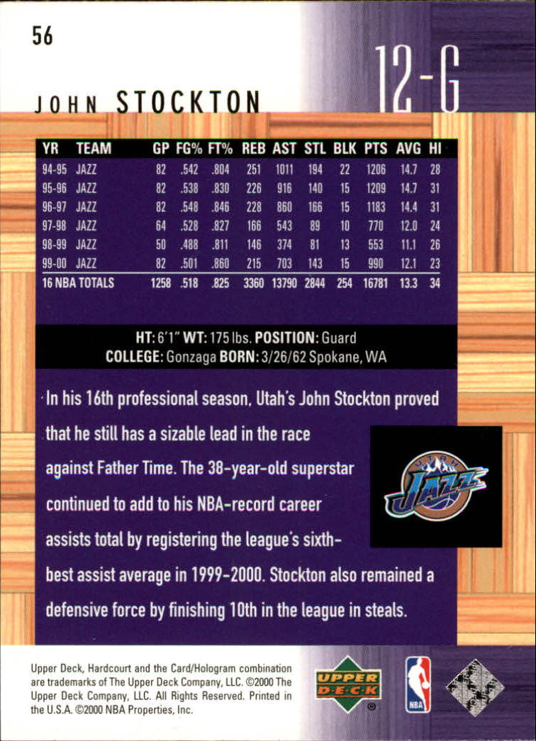 2000/2001 Hardcourt (Upper Deck) Basketball - Picture 105 of 134