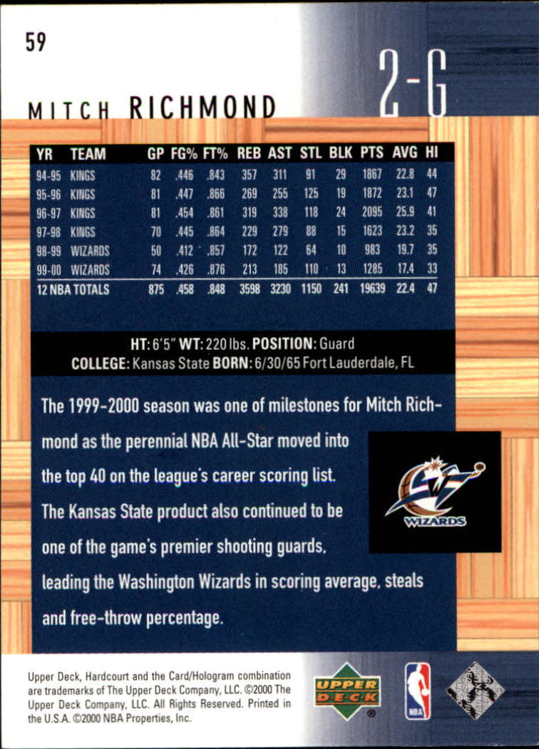 2000/2001 Hardcourt (Upper Deck) Basketball - Picture 111 of 134