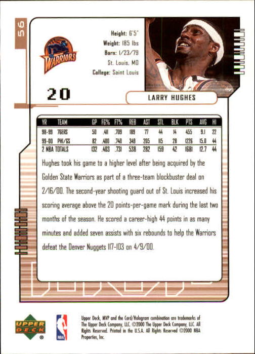 2000/2001 MVP (Upper Deck) Basketball Part 1 Main Set Cards - Picture 101 of 397