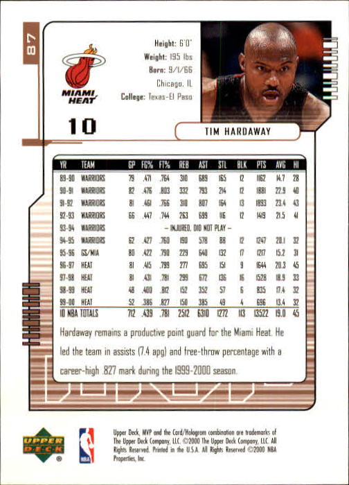 2000/2001 MVP (Upper Deck) Basketball Part 1 Main Set Cards - Picture 153 of 397