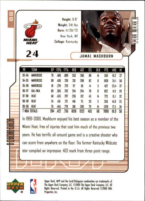 2000/2001 MVP (Upper Deck) Basketball Part 1 Main Set Cards - Picture 155 of 397