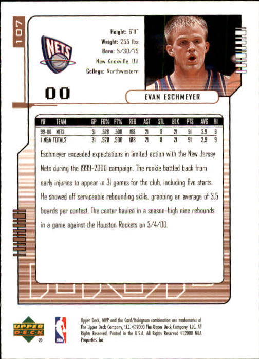 2000/2001 MVP (Upper Deck) Basketball Part 1 Main Set Cards - Picture 193 of 397